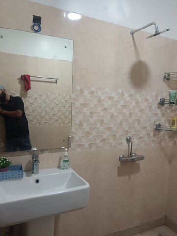 Bathroom in 3 BHK Builder Floor at Panchsheel Vihar – for Rent