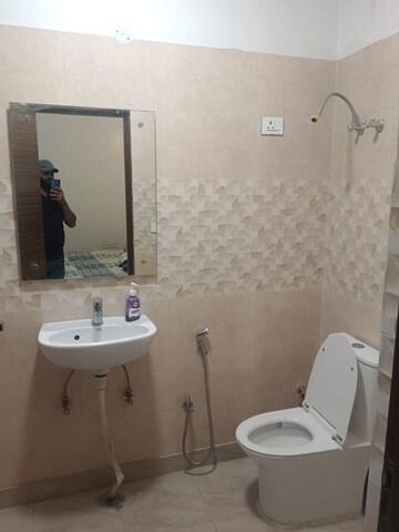 Bathroom in 3 BHK Builder Floor at Panchsheel Vihar – for Rent