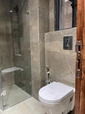 Bathroom in 4 BHK Builder Floor at RBC II, Sushant Lok I – for Rent