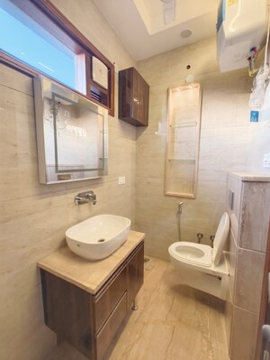 Bathroom in 2 BHK Builder Floor at Kalkaji – for Rent