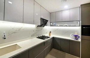 Kitchen in 3 BHK Apartment at Raj Heritage 1, Mira Road – for Rent