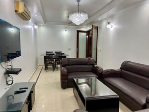 Living Room in 3 BHK Builder Floor at Defence Colony – for Rent