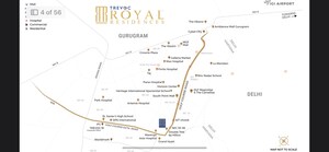 4 BHK Apartment – Map Location View at TREVOC Royal Residences, Sector 56 - for Sale