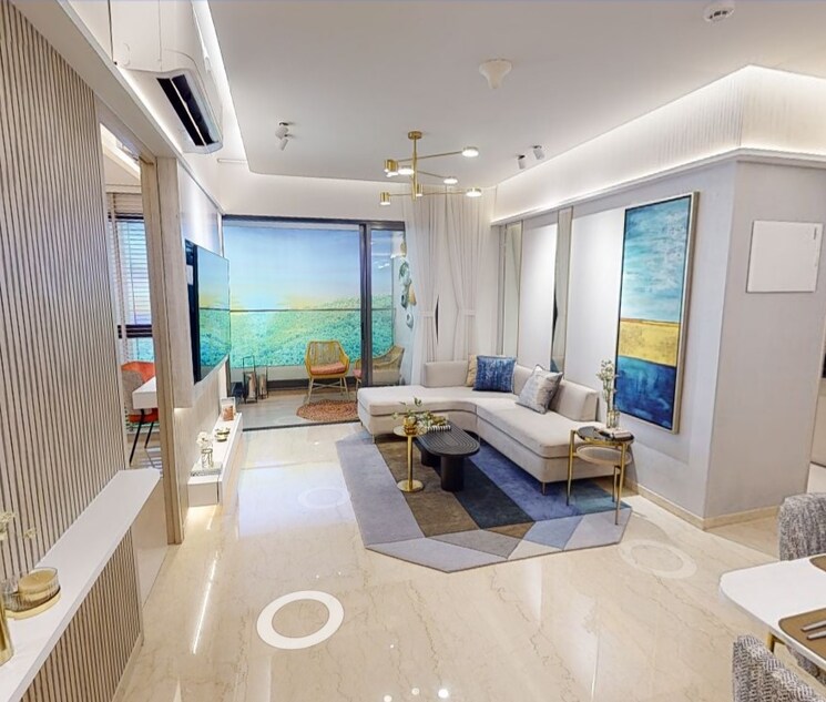 Living Room, lodha-sterling 3 Bedroom 1266 Sq.Ft. Apartment In Kolshet Road Thane 9312616