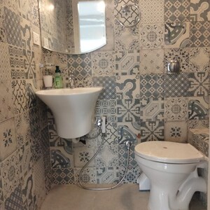 Bathroom in 3 BHK Apartment at Kemps Corner – for Rent