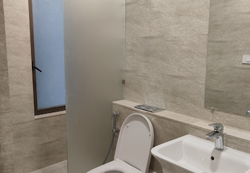Bathroom in 2 BHK Apartment at Adani Ten BKC, Bandra East – for Rent