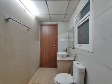 Bathroom in 2.5 BHK Apartment at Bhartiya Nikoo Homes, Thanisandra Main Road – for Rent