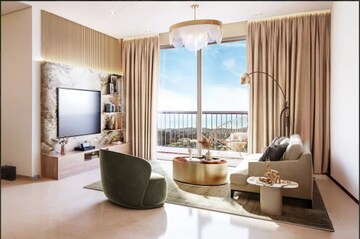 Living Room in 1 BHK Apartment at Kalpataru Parkcity, Kolshet Road – for Sale