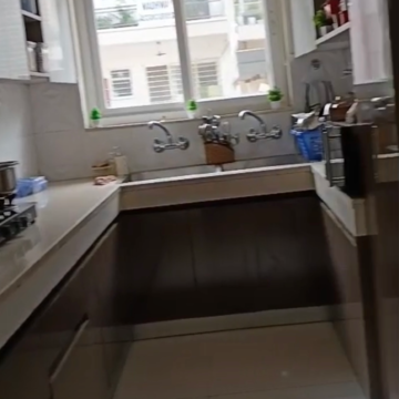 Kitchen in 3 BHK Apartment at Vip Road – for Sale