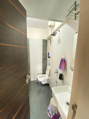 Bathroom in 1 BHK Apartment at Gurukrupa Marina Enclave, Malad West – for Rent
