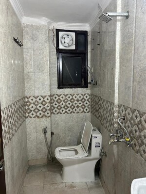 Bathroom in 1 BHK Builder Floor at Saket – for Rent