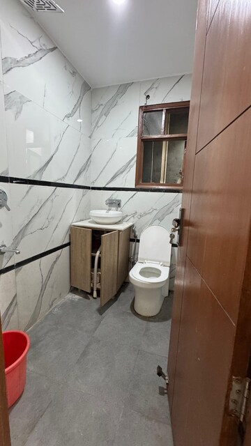 Bathroom in 3 BHK Builder Floor at Chattarpur – for Rent