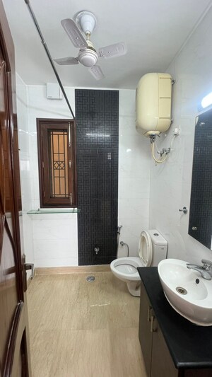 Bathroom in 3 BHK Builder Floor at Shivalik Colony – for Rent
