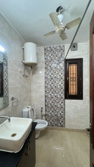 Bathroom in 3 BHK Builder Floor at Shivalik Colony – for Rent