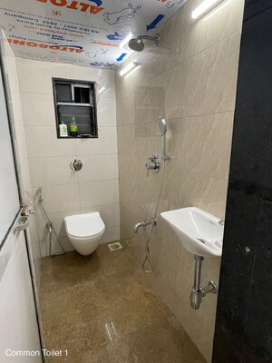 Bathroom in 3 BHK Apartment at Santacruz West – for Rent