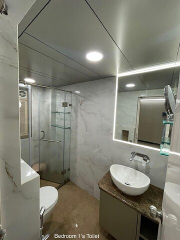 Bathroom in 3 BHK Apartment at Santacruz West – for Rent