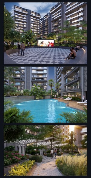 Swimming Pool in 4 BHK Apartment at Vip Road Vesu – for Sale