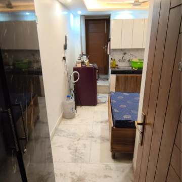Kitchen in 1 RK Builder Floor at Malviya Nagar – for Rent