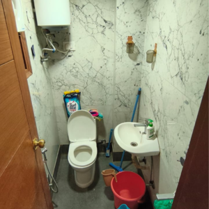 Bathroom in 1 RK Builder Floor at Malviya Nagar – for Rent