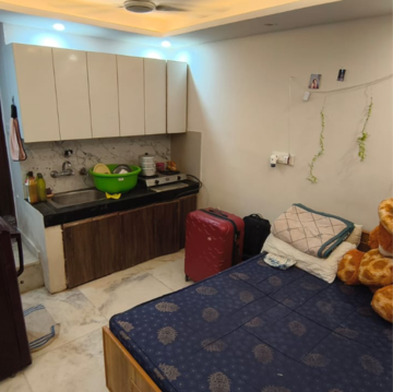 Living Room in 1 RK Builder Floor at Malviya Nagar – for Rent