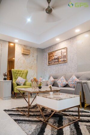 Living Room in 4 BHK Builder Floor at Ansal API Esencia, Sector 67 – for Sale