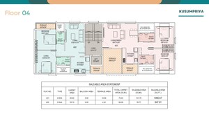Floor Plan in 1 BHK Apartment at Thergaon – for Sale