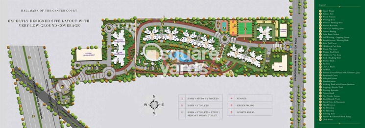 Master Plan, the-center-court-sports-residences 3 Bedroom 1910 Sq.Ft. Apartment In Sector 88a Gurgaon 9316387