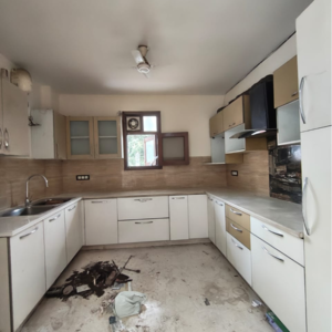 Kitchen in 3 BHK Builder Floor at M2K Aura, Mayfield Garden – for Rent