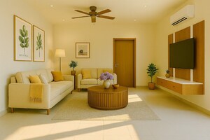 Living Room in 4 BHK Apartment at Prestige Beverly Hills, Kokapet – for Rent