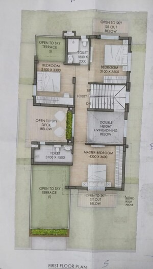 Floor Plan in 4 BHK Villa at Shrachi Newtown Villas, New Town – for Sale