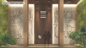 Building Lobby in 2 BHK Apartment at LnT Realty Crescent Bay, Parel – for Rent