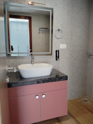 Bathroom in 3 BHK Apartment at Prestige Beverly Hills, Kokapet – for Rent