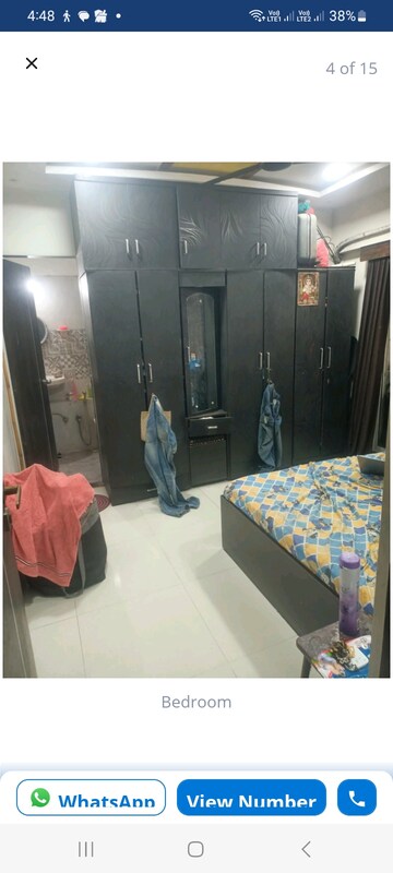 Bedroom in 1 BHK Apartment at JVM Shubham, Kasarvadavali – for Sale