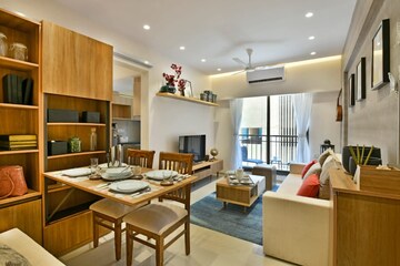 Living Room in 1 BHK Apartment at Noori Blue Bells, Mumbra – for Sale