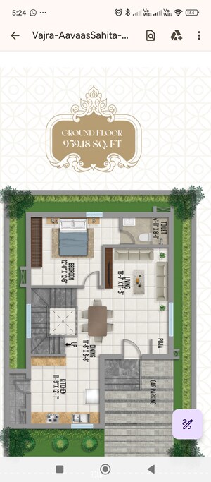 Floor Plan in 4 BHK Villa at Gagillapur – for Sale