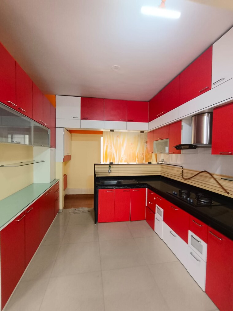 Kitchen, swiss-county 3 Bedroom 1600 Sq.Ft. Apartment In Thergaon Pune 9318844