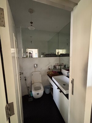 Bathroom in 3 BHK Apartment at Marathon Galaxy, Mulund West – for Sale