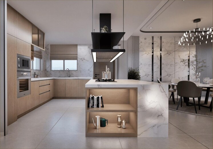 Kitchen, mantra-sky-homes 4 Bedroom 1760 Sq.Ft. Apartment In Magarpatta City Pune 9318914