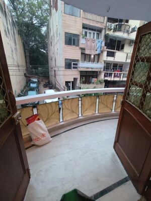 Balcony in 2 BHK Builder Floor at East Of Kailash – for Rent