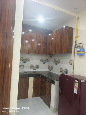 Kitchen in 1 RK Builder Floor at East Of Kailash – for Rent
