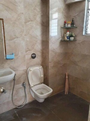 Bathroom in 2 BHK Apartment at Cosmos Horizon, Thane West – for Rent