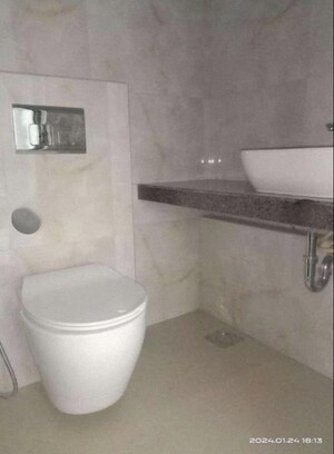 Bathroom in 1 BHK Apartment at Raymond Ten X Habitat, Pokhran Road No Two – for Rent