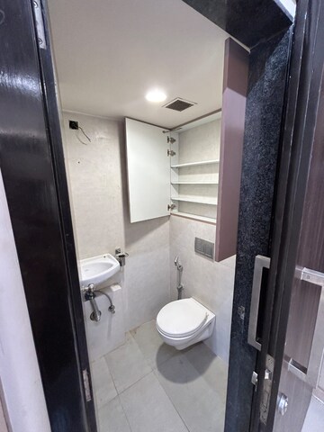 Bathroom in 1 BHK Apartment at Lodha Crown Quality Homes, Majiwada – for Sale