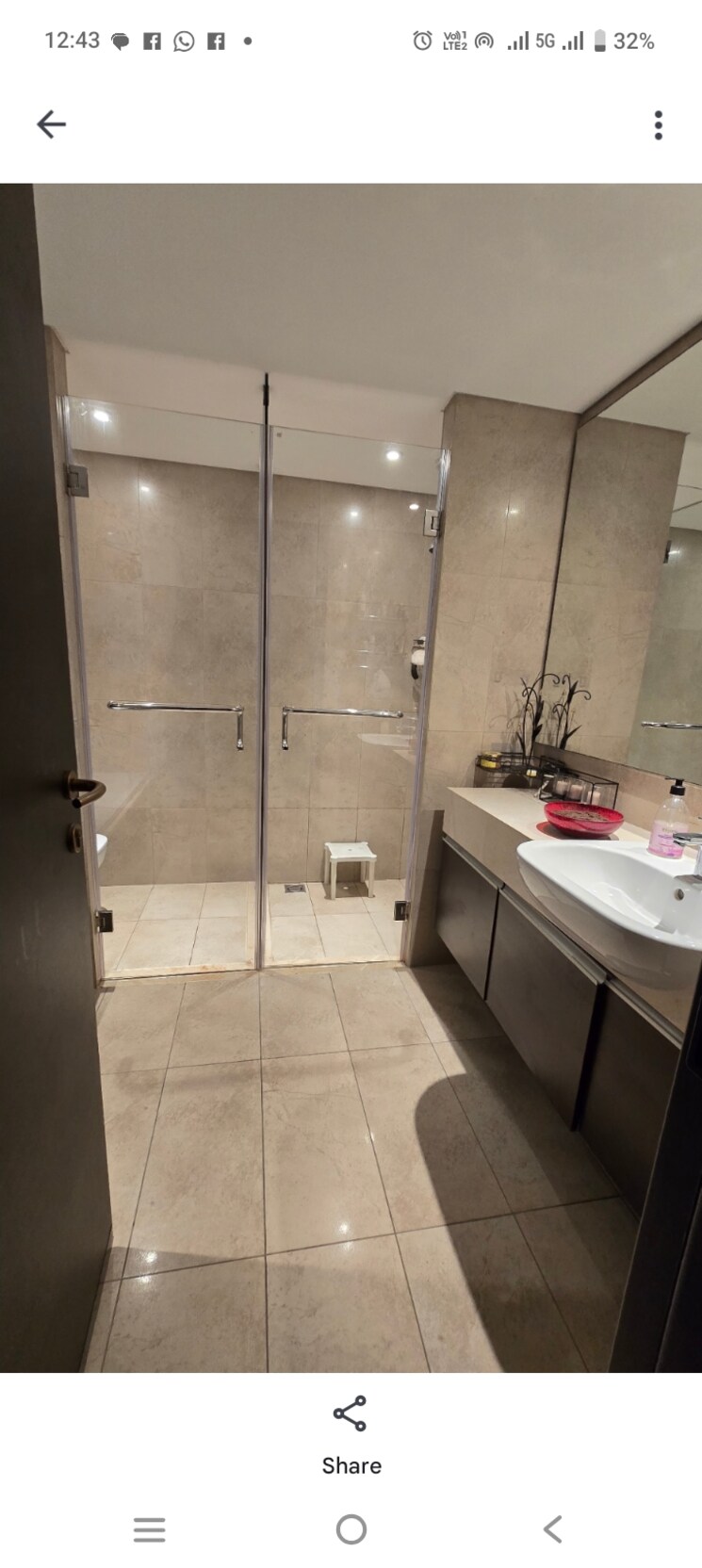 Bathroom, panchshil-towers 5 Bedroom 2930 Sq.Ft. Apartment In Kharadi Pune 9319268
