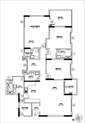 Floor Plan in 3 BHK Apartment at G Corp The Icon, Thanisandra Main Road – for Sale