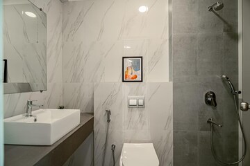 Bathroom in 3 BHK Apartment at Rajesh Raj Infinia, Malad West – for Sale