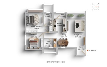 Floor Plan in 2 BHK Apartment at Godrej The Trees, Vikhroli East – for Sale