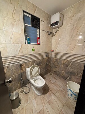 Bathroom in 2.5 BHK Apartment at Shivam CHS Pimple Saudagar, Pimple Saudagar – for Rent