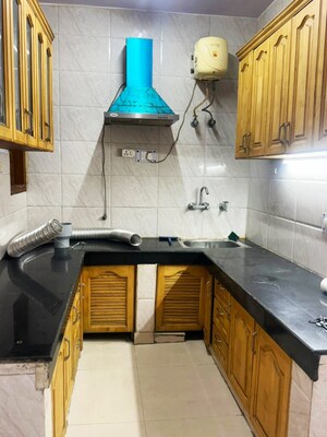 Kitchen in 2 BHK Builder Floor at Lajpat Nagar – for Rent