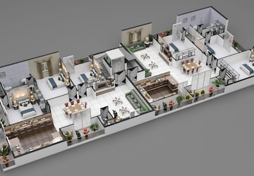 Floor Plan in 3 BHK Apartment at Banjara Hills – for Sale